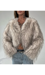 Blana ecologica din pene de strut, scurta KALINKA FURS