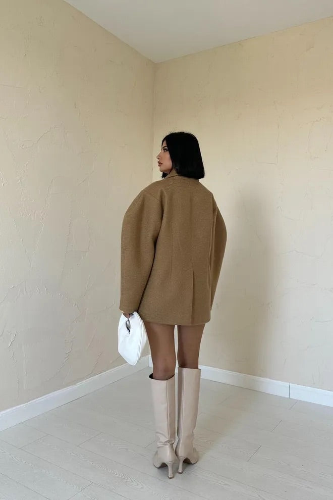 Two Buttoned Coat. Sacou de lana cu doi nasturi KALINKA FURS