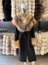 Alpaca and fox fur coat