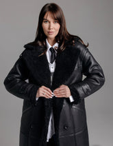 Winter coat made of natural Tigrado sheepskin