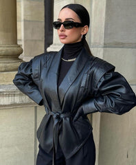 Old money leather jacket. Jacheta din piele naturala in stil vintage KALINKA FURS