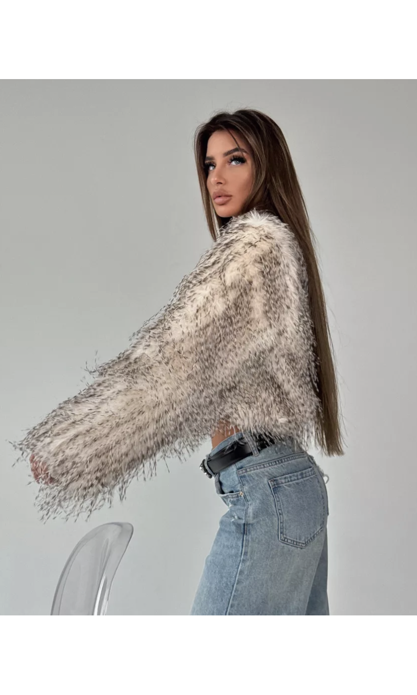 Blana ecologica din pene de strut, scurta KALINKA FURS