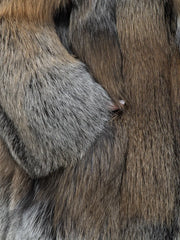 Valeria Haină lungă din blană naturală de vulpe argintie