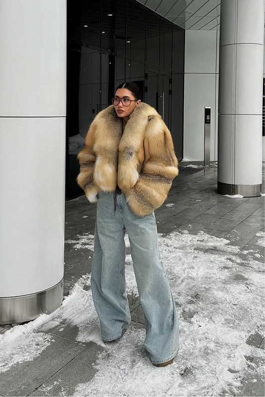 Blana naturala din vulpe aurie KALINKA FURS