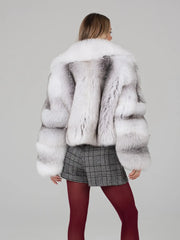 Sophia Haină scurtă din blană naturală de vulpe arctică