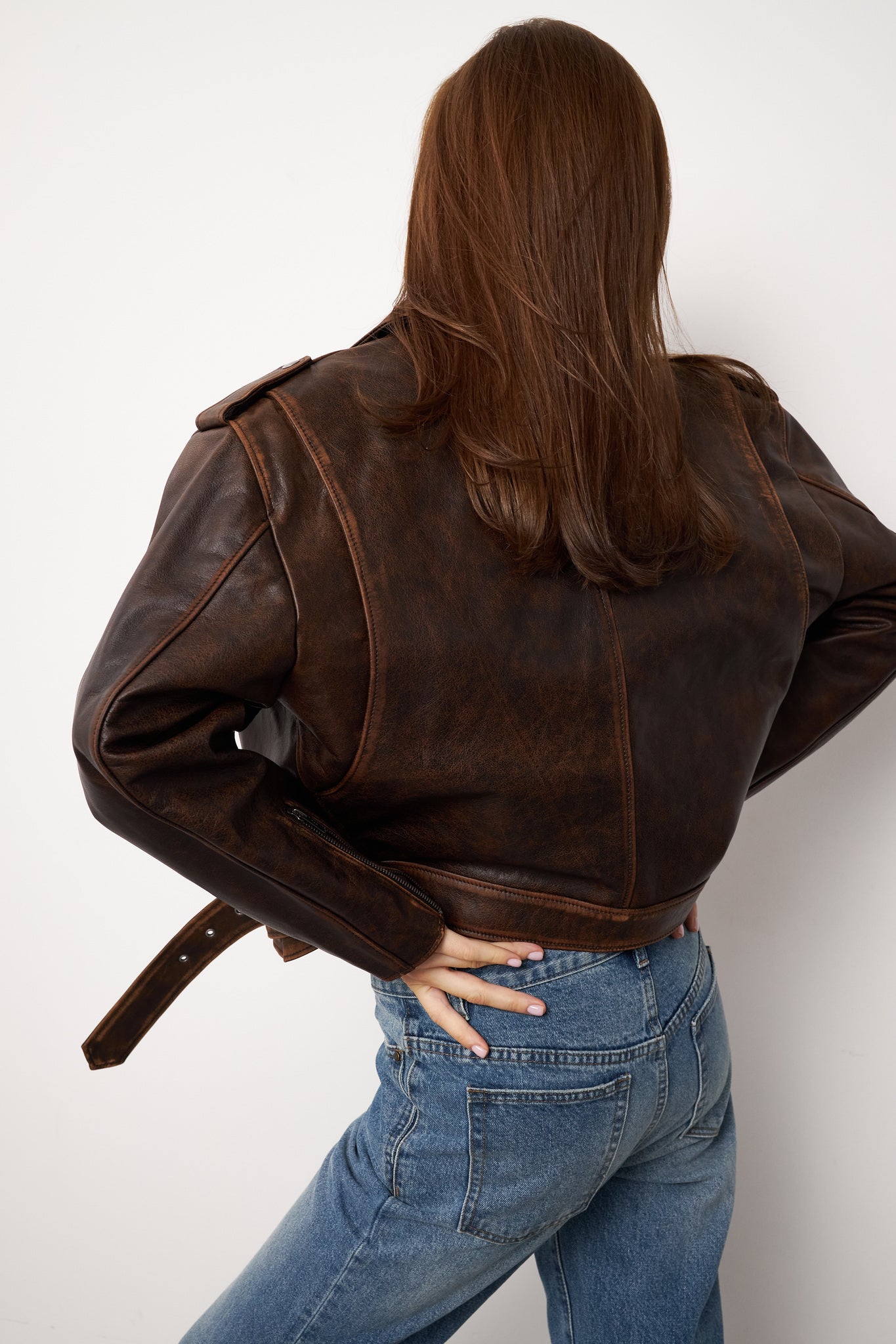 Retro Leather Jacket KALINKA FURS
