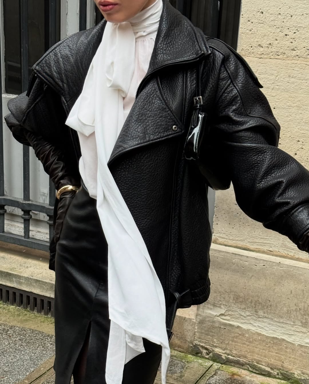 Masculine Oversized Leather Jacket. Geaca in stil masculin oversized KALINKA FURS