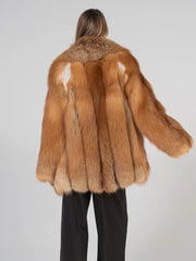 Elena Haină scurtă din blană naturală de vulpe