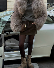 Mongolian Fur in Dark Capuccino. Blana mongoleza capuccino intunecat KALINKA FURS