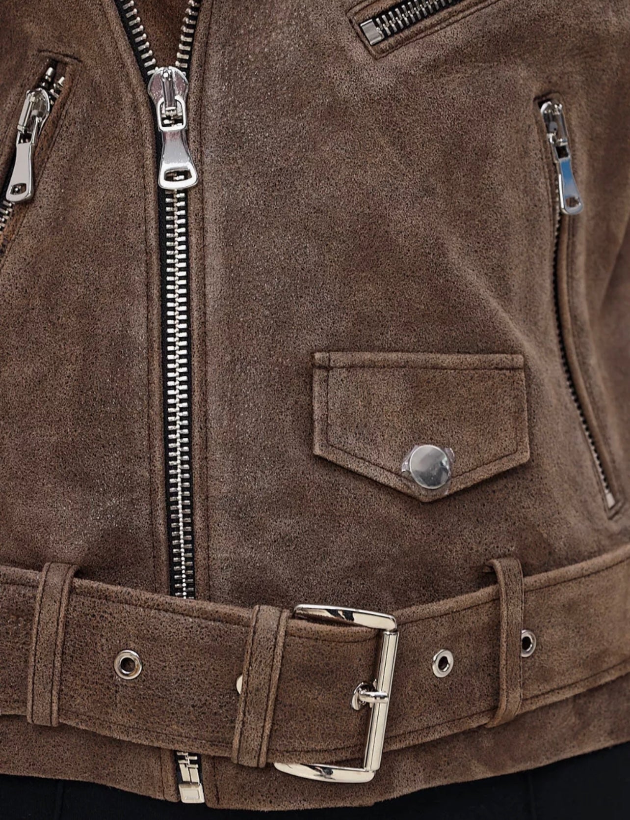 Oversized vintage jacket in brown. Jacheta oversized efect vintage maro KALINKA FURS