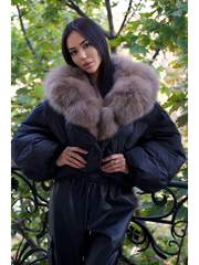 Ilene winter jacket with down and natural fur
