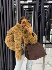 Tigrado Fur Medium Brown. Blana din oaie tigrado. Medium. Maro KALINKA FURS