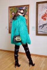 Mongolian fur in turquoise’s green. Blana mongoleza verde turquoise KALINKA FURS