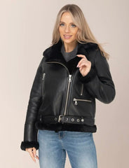 Shearling Leather Jacket KALINKA FURS