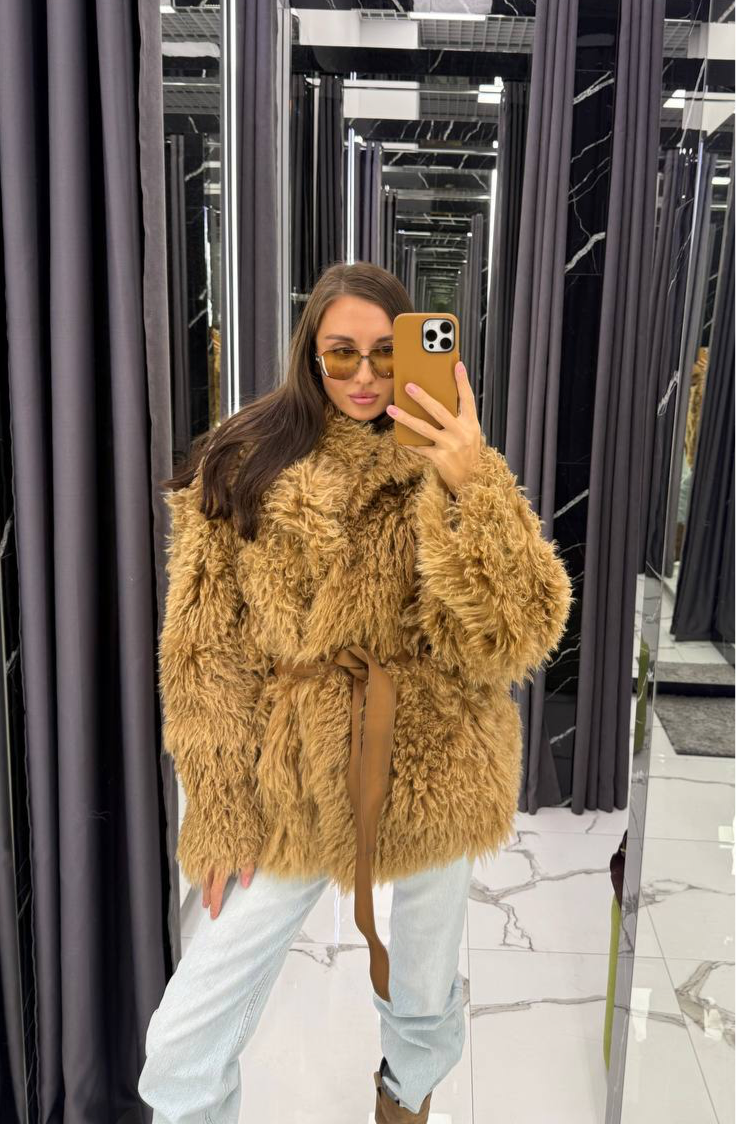 Tigrado Fur Medium Brown. Blana din oaie tigrado. Medium. Maro KALINKA FURS