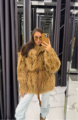 Tigrado Fur Medium Brown. Blana din oaie tigrado. Medium. Maro KALINKA FURS