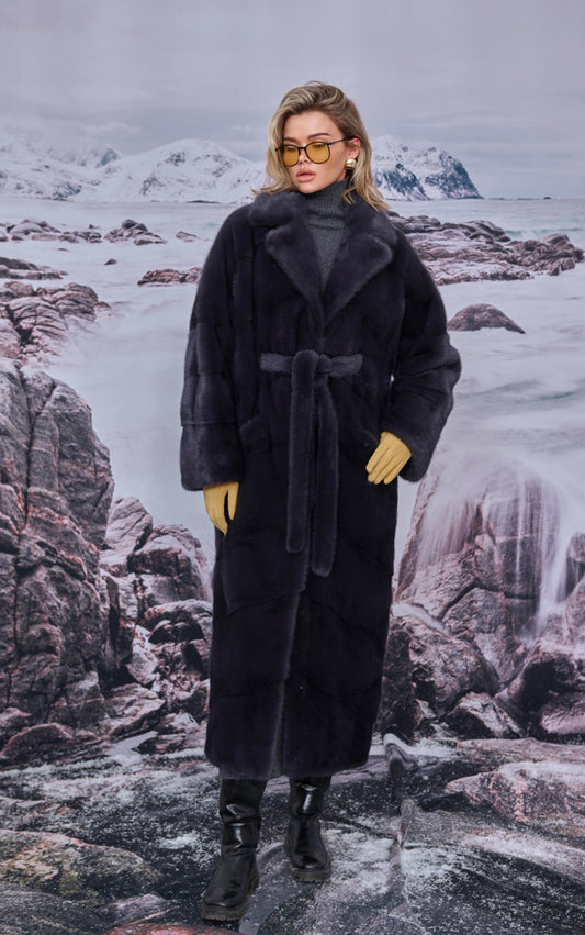 Lidia jacheta din blană naturală de vizon/nurca