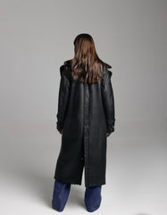 Cojoc de iarnă din blana naturală de oaie Tigrado