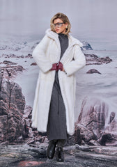 Haina din blană naturală de nurca alba Blackglama