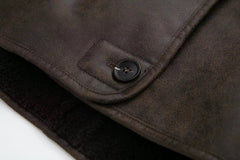 Brownie jachetă oversized tip shearling