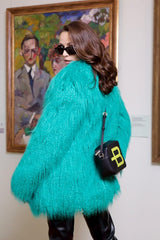 Mongolian fur in turquoise’s green. Blana mongoleza verde turquoise KALINKA FURS
