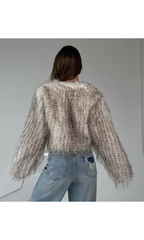 Blana ecologica din pene de strut, scurta KALINKA FURS