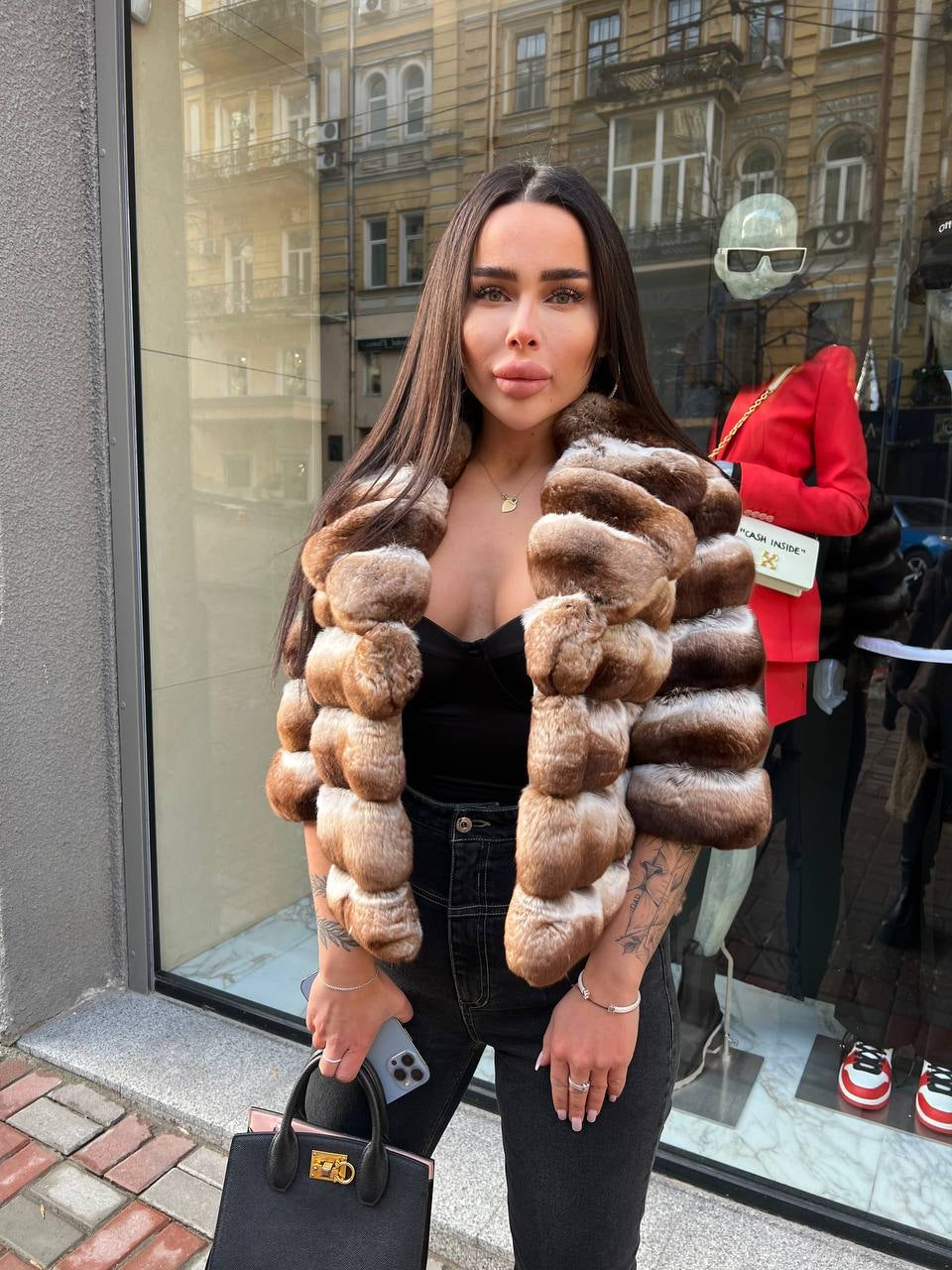 Rex Chinchilla Jacket. Haina de blana din chinchila rex KALINKA FURS