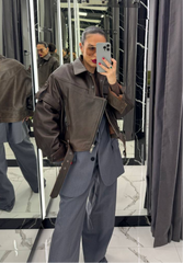 Leather Jacket. Geaca din piele naturala KALINKA FURS