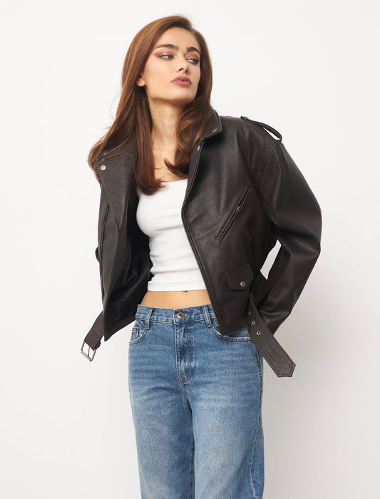 Classic Dark Brown Jacket KALINKA FURS