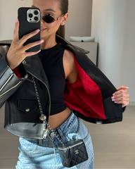 Julia geaca scurtă cu șireturi