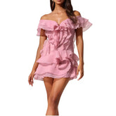 Roselline light summer dress with ruffles