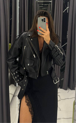 Detailed Leather Jacket. Geaca din piele cu detalii KALINKA FURS