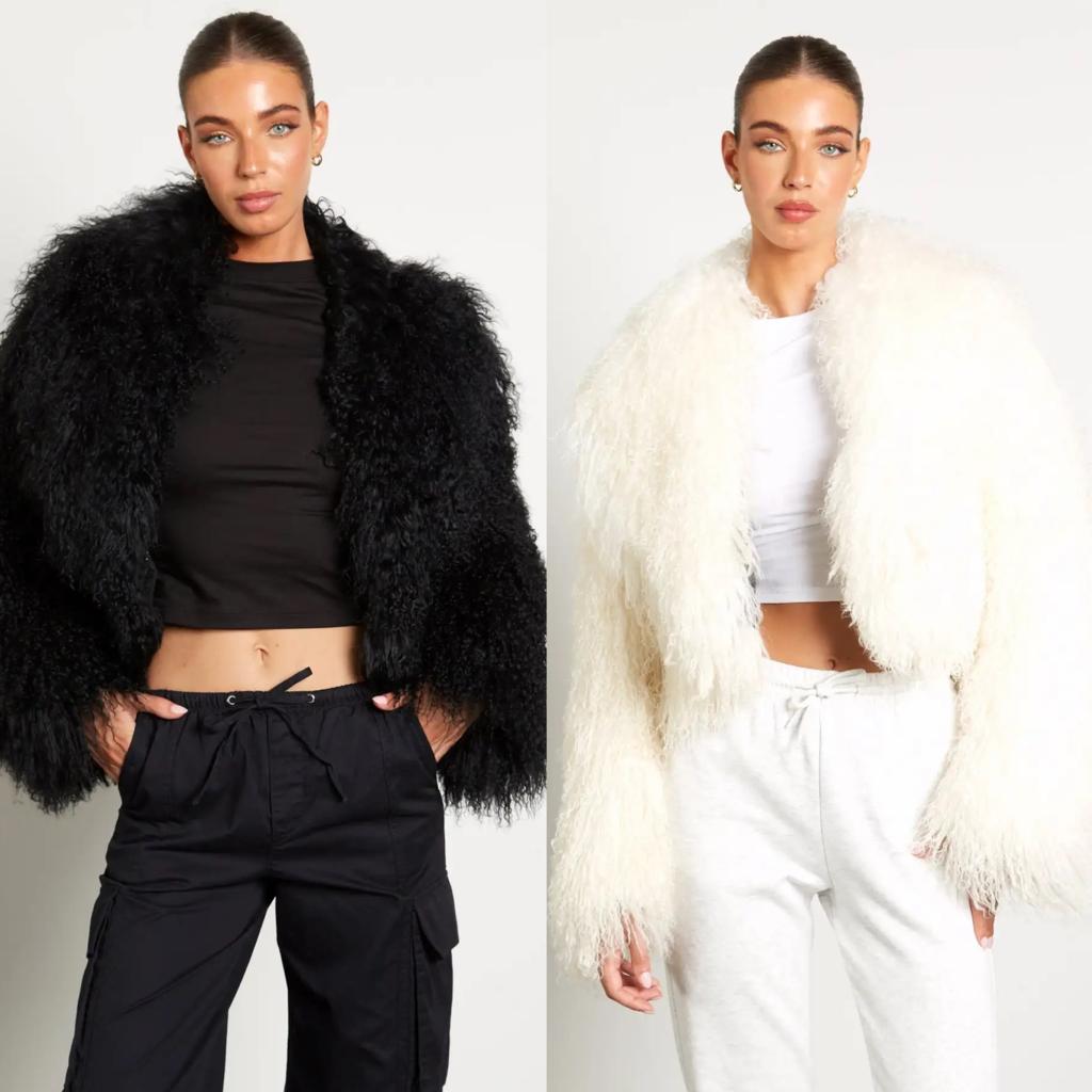 Mongolian Fur Short Edition, 40cm. Blană naturala din oaie mongoleza, ediție scurtă, 40 cm KALINKA FURS