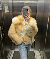 Natural Arctic Fox Fur in Brown KALINKA FURS