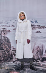 Haina din blană naturală de nurca alba Blackglama