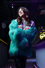 Mongolian fur in turquoise’s green. Blana mongoleza verde turquoise KALINKA FURS