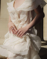 Roselline rochie ușoară de vară cu volane