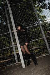 Jacheta de iarnă cu guler din vulpe. Lungime 70cm KALINKA FURS