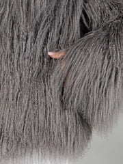 Lavinia Haină din blană naturală din oaie mongoleza, cu guler englezesc