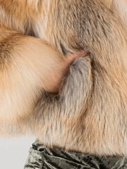 Elena Haină scurtă din blană naturală de vulpe de stepă