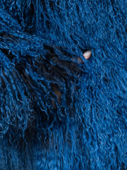 Manteau Selena en peau de mouton mongole à col anglais