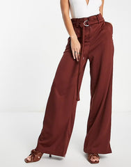 Riana burgundy flared pants. Size M/L