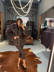 Georgina haina din blană naturală de jder