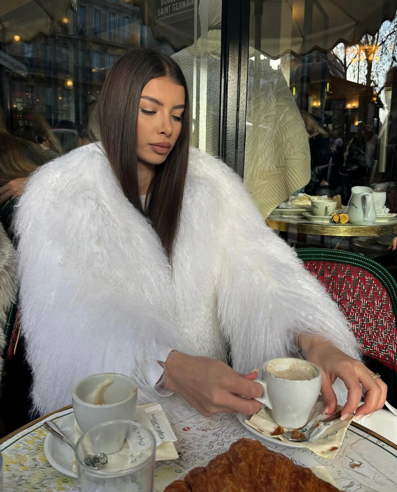 Mongolian Fur Coat with English Collar. Blana naturala din oaie mongoleza cu revere. KALINKA FURS