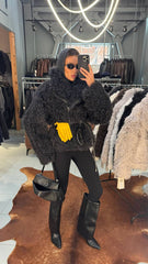 Marcie jacheta din blana naturala de oaie Tigrado