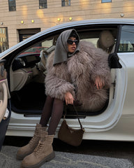 Mongolian Fur in Dark Capuccino. Blana mongoleza capuccino intunecat KALINKA FURS