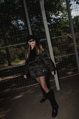 Jacheta de iarnă cu guler din vulpe. Lungime 70cm KALINKA FURS