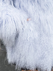 Manteau Adela en peau de mouton mongole à col anglais