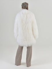 Clara Mongolian sheepskin coat with English collar