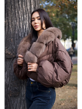 Ilene winter jacket with down and natural fur